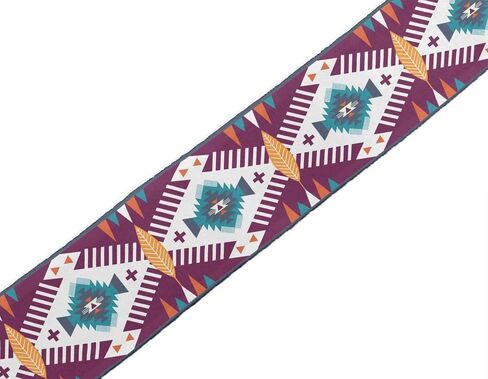 IBA Indianbeautifulart Black Aztec Southwestern Printed Ribbon Trim by 9 Yard Dupion Fabric Laces for Crafts Sewing Accessories 3 Inches in Kuwait