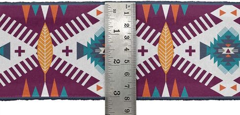 IBA Indianbeautifulart Black Aztec Southwestern Printed Ribbon Trim by 9 Yard Dupion Fabric Laces for Crafts Sewing Accessories 3 Inches in Kuwait