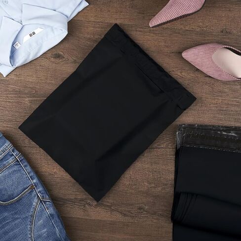 Poly Mailers 6 × 9 بوصات ، 1000 حزمة ، مظروف للشحن ، أكياس الختم الذاتية ، مقاومة للماء ومقاوم للدموع مع مادة لاصقة ذاتية الخلاصية ، أسود in Kuwait