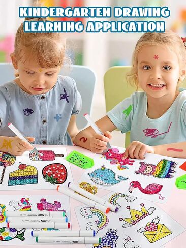 Lorvain Super Washable Markers for kids, 12 Colors Dual Tip Washable Markers Set, Fine & Broad Tip Markers, Coloring Markers for School, Kids Art Supplies with Carrying and Storage Case in Saudi Arabia