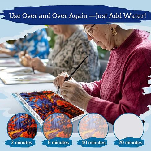 ZUKI's Aqua Art - Dementia Activities, Reusable Mess-Free Paint with Water Books for Adults & All Ages Functional Bingo Prizes for Seniors, Tranquil Dreams Edition in Saudi Arabia