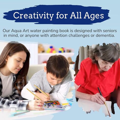 ZUKI's Aqua Art - Dementia Activities, Reusable Mess-Free Paint with Water Books for Adults & All Ages Functional Bingo Prizes for Seniors, Tranquil Dreams Edition in Saudi Arabia