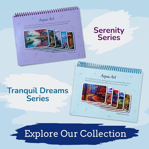 ZUKI's Aqua Art - Dementia Activities, Reusable Mess-Free Paint with Water Books for Adults & All Ages Functional Bingo Prizes for Seniors, Tranquil Dreams Edition in Saudi Arabia