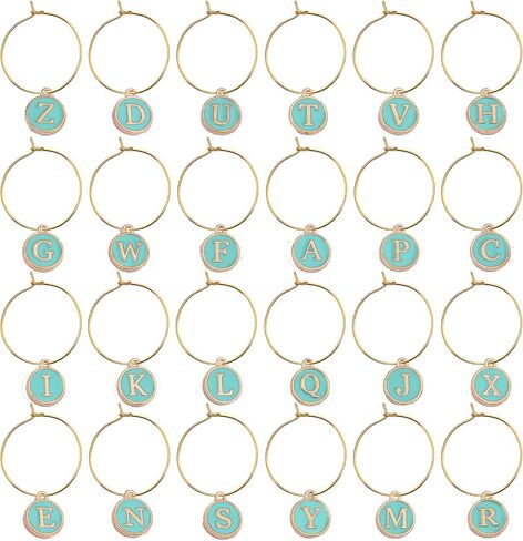 Aylifu Alphabet Charms Enamel Initial Letter Pendants in Saudi Arabia