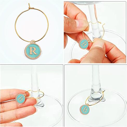 Aylifu Alphabet Charms Enamel Initial Letter Pendants in Saudi Arabia