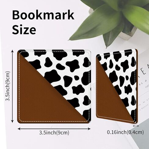 Cute Leather Bookmarks, Fun Triangle Making Corner Bookmark, Book Accessories for Reading Book Lovers, Unbreakable Page Markers for Women Men Night Forest Mountain in Kuwait