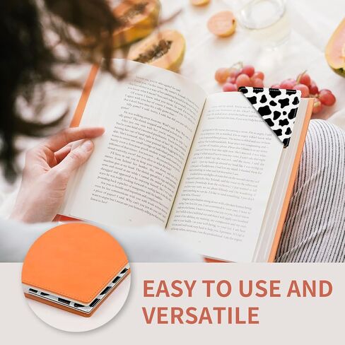 Cute Leather Bookmarks, Fun Triangle Making Corner Bookmark, Book Accessories for Reading Book Lovers, Unbreakable Page Markers for Women Men Night Forest Mountain in Kuwait