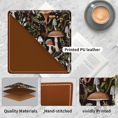Cute Leather Bookmarks, Fun Triangle Making Corner Bookmark, Book Accessories for Reading Book Lovers, Unbreakable Page Markers for Women Men Night Forest Mountain in Kuwait