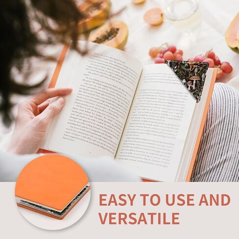 Cute Leather Bookmarks, Fun Triangle Making Corner Bookmark, Book Accessories for Reading Book Lovers, Unbreakable Page Markers for Women Men Night Forest Mountain in Kuwait