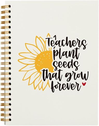 QUICQOD Teacher Gifts,Teachers Plant Seeds That Grow Forever Notebook Journal,Appreciation Gift for Teacher,Thank You Gift,Hardcover Spiral Notebook 5.5x8.3 in Saudi Arabia