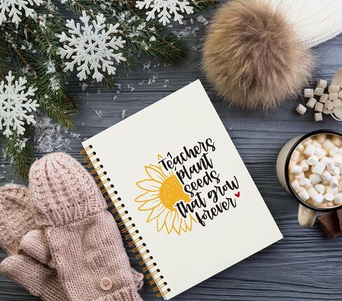 QUICQOD Teacher Gifts,Teachers Plant Seeds That Grow Forever Notebook Journal,Appreciation Gift for Teacher,Thank You Gift,Hardcover Spiral Notebook 5.5x8.3 in Saudi Arabia