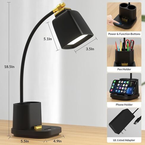 مصباح مكتبي مع حامل شحن USB وقلم ، LED LED LIGH in Kuwait