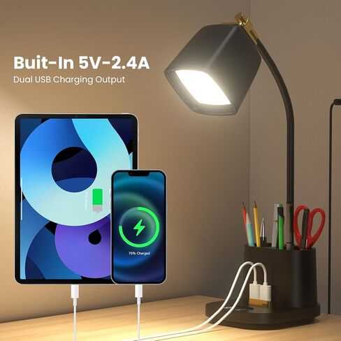 مصباح مكتبي مع حامل شحن USB وقلم ، LED LED LIGH in Kuwait