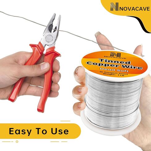 سلك النحاس المعلب ، 18 مقياسًا ، 213 قدمًا ، بكرة 1 رطل ، للزجاج الملون ، الديكور ، صنع المجوهرات in Kuwait