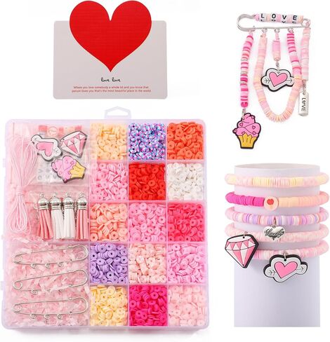 SeanLov Jewelry Making Kits for Adults Women, Friendship Bracelet Making Kit Contains Various Beads, Birthday Gift for Her, Fun DIY Beads for Jewelry Making for Lover in Saudi Arabia