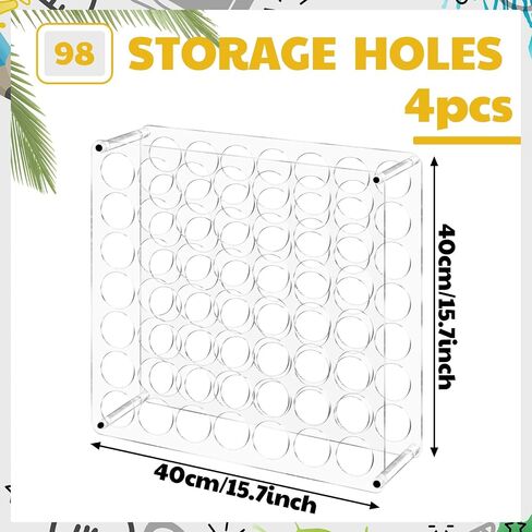 Wenqik 2 Pack Vinyl Storage Organizer 98 Holes Acrylic Vinyl Roll Holder Easy to Association Organizer Storage Craft for Room Room Art Organization Decor in Kuwait