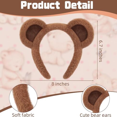 Mototo 4 PCS Elephant Costume Accessories Set Elephant Ears Headband Trunk Tail Bowtie Boys Girls Gift for Halloween Animal Props Dress up Party in Saudi Arabia