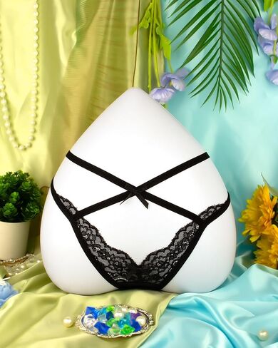 ملابس داخلية نسائية من Banamic G String ملابس داخلية من الدانتيل الزهري سراويل داخلية متوسطة الخصر in Kuwait