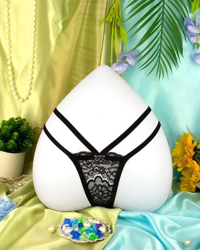 ملابس داخلية نسائية من Banamic G String ملابس داخلية من الدانتيل الزهري سراويل داخلية متوسطة الخصر in Kuwait