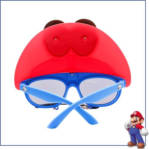 Sun-Staches Super Mario Sunglasses | Nintendo Mario, Luigi, Bowser, Yoshi, or Peach Costume Accessory | One Size Fits Most in Saudi Arabia