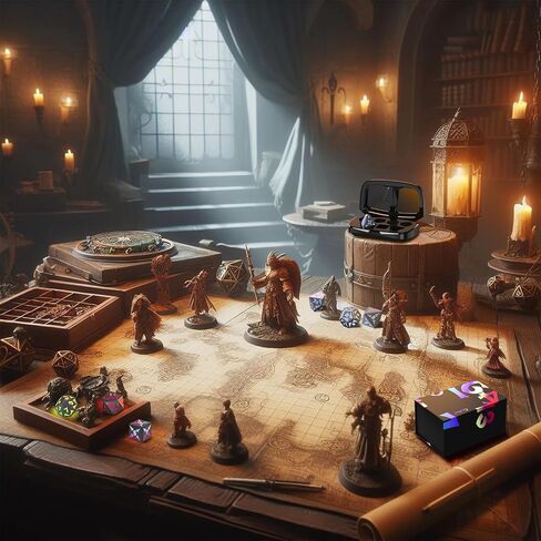 مجموعة DND DND DICE SET ، اللاسلكي غير القابل لإعادة الشحن النرد مع صندوق الشحن ، 7 PCS مجموعة النرد الإلكترونية ، LED RGB الدور الأدوار تلعب D&D DICE للأبراج المحصنة وألعاب Dragons PRG MTG (سيف) in Saudi Arabia