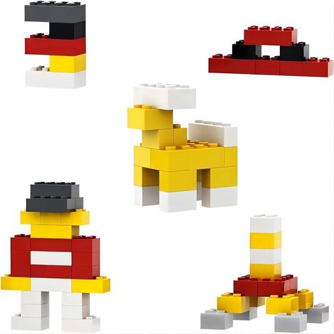 160 Piece White Classic Building Bricks, 8 Sizes Classic Building Bricks Bulk Pack, Compatible with Lego Parts and Pieces (White) in Saudi Arabia