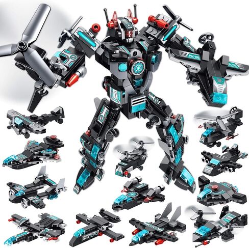 Robot Building Toys for Boys Age 6 7 8 9 10 11 Year Old, 577 PCS STEM Toy Kit, 25-in-1 Building Bricks Educational Construction Set Engineering Toys, Activities Learning Gift for Kids in Saudi Arabia