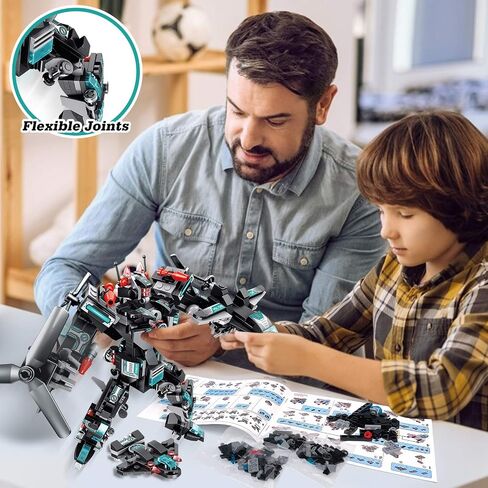 Robot Building Toys for Boys Age 6 7 8 9 10 11 Year Old, 577 PCS STEM Toy Kit, 25-in-1 Building Bricks Educational Construction Set Engineering Toys, Activities Learning Gift for Kids in Saudi Arabia