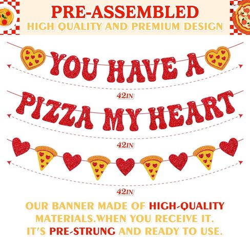 لديك بيتزا لافتة قلبي عيد الحب ديكور بيتزا ديكور أحبك لبيتزا فئة Bulletin Board Décor in Kuwait