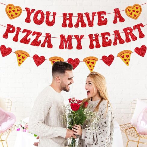 لديك بيتزا لافتة قلبي عيد الحب ديكور بيتزا ديكور أحبك لبيتزا فئة Bulletin Board Décor in Kuwait