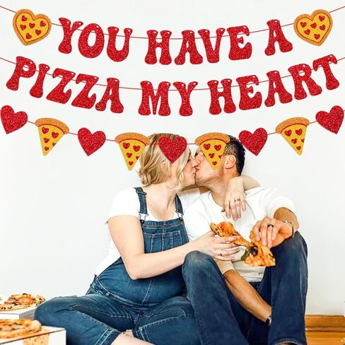 لديك بيتزا لافتة قلبي عيد الحب ديكور بيتزا ديكور أحبك لبيتزا فئة Bulletin Board Décor in Kuwait