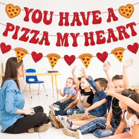 لديك بيتزا لافتة قلبي عيد الحب ديكور بيتزا ديكور أحبك لبيتزا فئة Bulletin Board Décor in Kuwait
