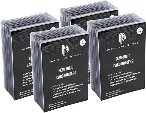 Semi-Rigid Card Holders for Graded Card Submissions for Standard Trading Cards (50 Pack) in Saudi Arabia