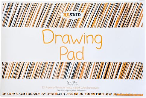 Reskid Drawing Paper Pad (12 x 18 inches) - 50 Sheets, 2-Pack Coloring Art Pads for Kids, Sketch Kids (12x18 (2PACK)) in Kuwait