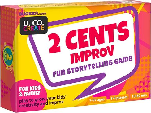 Quokka 2 Cents Comply Comedly Comedy Comedy Torkyling Cards - 60 ألعاب Story Story Funder و Creative - مجموعات ممتعة ، أنشطة الحفلات ، ليلة لعبة الكبار - 3-8 لاعبي القصص in Kuwait