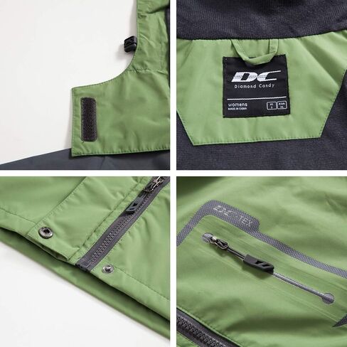 Diamond Candy Waterproof Rain Jacket Women Lightweight Outdoor Raincoat Hooded for Hiking skiing in Saudi Arabia
