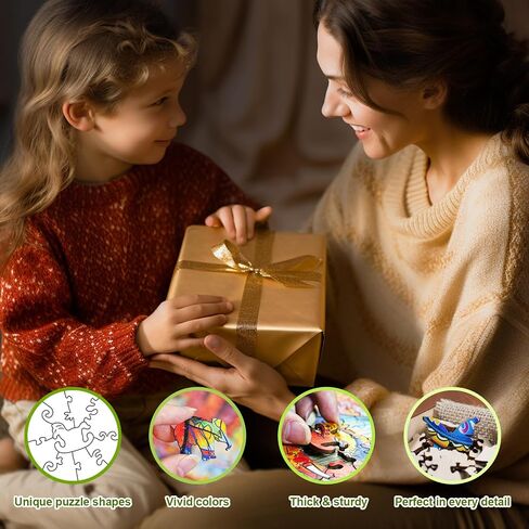 Wooden Puzzles for Kids Ages 4-8, Cute Bunny Puzzle, Unique Animal Shaped Wooden Jigsaw Puzzles for Kids, 50 Pieces Puzzles for Kids(50pcs,11.4 * 11.4in) in Saudi Arabia