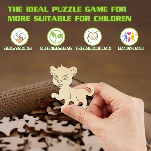 Wooden Puzzles for Kids Ages 4-8, Cute Bunny Puzzle, Unique Animal Shaped Wooden Jigsaw Puzzles for Kids, 50 Pieces Puzzles for Kids(50pcs,11.4 * 11.4in) in Saudi Arabia