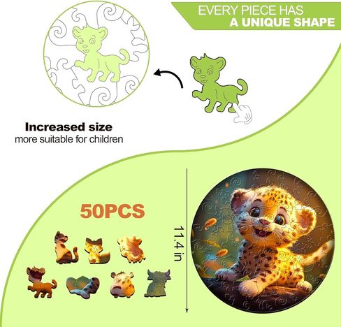 Wooden Puzzles for Kids Ages 4-8, Cute Bunny Puzzle, Unique Animal Shaped Wooden Jigsaw Puzzles for Kids, 50 Pieces Puzzles for Kids(50pcs,11.4 * 11.4in) in Saudi Arabia