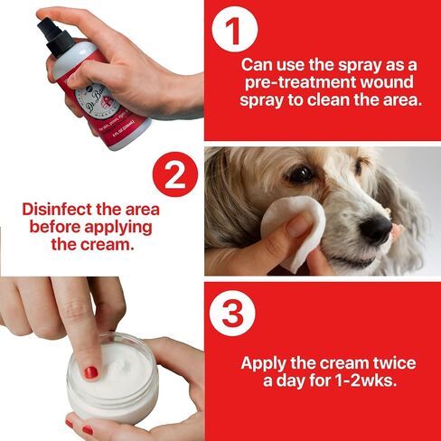 Dr. Bailey's Miracle Cream - 4 أوقية مرهم موضعي | العلاج الساخن للكلاب والقطط والحيوانات | علاج تهيج جلد الكلب | رعاية الجرح الحيوان in Kuwait