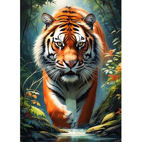 UiSdfuy Wolf Diamond Art Kits for Adults, 5D Diamond Painting for Adults and Beginner, Full Drill Animal Diamond Dots Wall Decor(11.8x15.7 in)