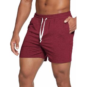 Deyeek Mens 5.5 Inch Lounge Pajama Shorts Quick Dry Cotton Sleep Shorts Elastic Waist Athletic Gym Workout Shorts