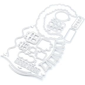 KSCRAFT Birthday Party Truck Add On Metal Cutting Dies Stencils for DIY Scrapbooking Decorative Embossing DIY Paper Card