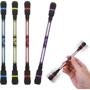 Cobee Spinning Detating Pen ، 4 pcs 19cm rolling rolling finger rodating perious pen pen anti sliping pening pen for student Entertainment Pressure Rightable (0.5mm black divicls)