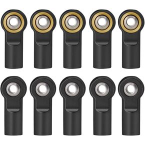 SWX 10Pcs M4 Rod Ends Joint Metal Ball End Head Holder Tie for RC Crawler Car (Silver)