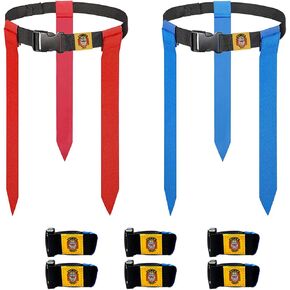 Ynotus Flag Football Belts, Adjustable Flag Football Set 14 Player with 42 Flags Football Training Equipment for Kids