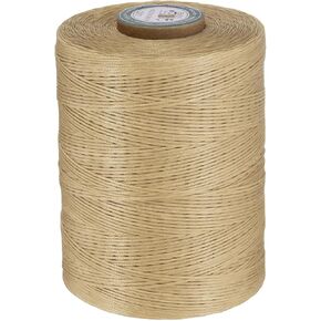 uxcell Flat Leather Sewing Waxed Thread, 780m / 853 Yards Wax Polyester String, 0.8mm Waxed Stitching Cord for Leather Crafts, Bookbinding, Bracelets Braided, Burgundy