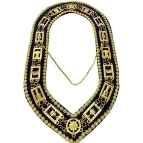 Order of Eastern Star Chain Collars, OES Chain Collars, Masonic Chain Collars, Purple