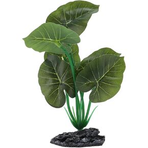 Aquarium Plastic Plants, Reptile Plant Decoration, Aquatic Plant Resin Decor, Betta Fish Tank Realistic Plants for Aquarium, 6.89" Height, Green