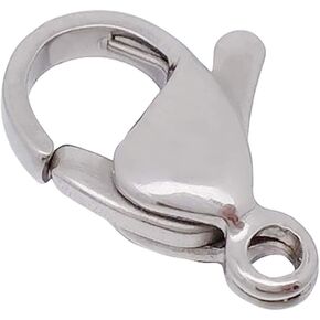 100-PCS Stainless Steel Lobster Claw Clasps (15mm)